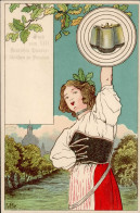 DRESDEN - Gruss Vom XIII. DEUTSCHEN BUNDESSCHIESSEN 1900 Künstlerkarte Sign. MBr- I Montagnes - Tentoonstellingen