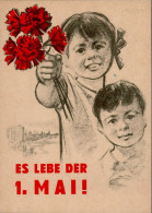 Politik 1.Mai Kinder Rote Nelken Künstlerkarte I-II (VS Fleck) - Ohne Zuordnung