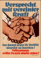 Politik Versprechen Handschlag Kampf Gegen Unfälle 1937 Sign. Busche I- - Non Classés