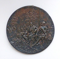 Bismarck Geprägter Wandteller In Eisenguss Prägung Elster, Durchm. 25cm, 1000 Gr. - Historia