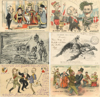 Antipropaganda WK I Frankreich Und Karikaturen Lot Mit 10 Ansichtskarten I-II - Geschichte