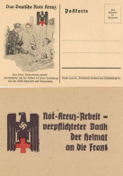 Deutsches Rotes Kreuz Verpflichteter Dank Der Heimat An Die Front Karte U. Umschlag Ca. 1941 - Red Cross