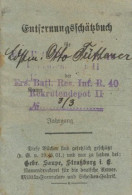 Buch WK I Entfernungsschätzbuch 1916 Ers. Batl. Res. Inf. R 40 Rekrutendepot II Nr. 3/3 - War 1914-18