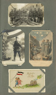 WK I Album Mit Ca. 200 Ansichtskarten Eher Einfache Ware I-II - Guerre 1914-18