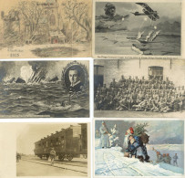 WK I Album Mit Ca. 90 Ansichtskarten Und Feldpost I-II - War 1914-18