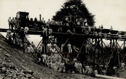 WK I Foto-AK Heeres-Feldbahn Mit Pionieren I-II - Weltkrieg 1914-18