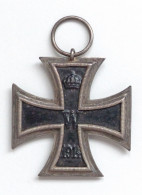 WK I Orden Eisernes Kreuz EK2 1914 Ringpunze Undeutlich Kern Magnetisch - Oorlog 1914-18