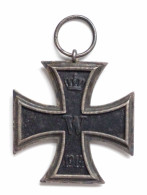 WK I Orden Eisernes Kreuz EK2 1914 Ringpunze Undeutlich WuS? Kern Magnetisch - Weltkrieg 1914-18