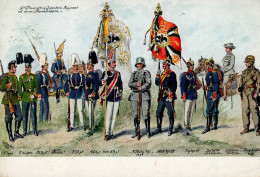 Regiment 9. Preussische Infanterie Stammtruppe Sign. Carl Henckel Künstlerkarte I-II (Ecken Abgestossen, Ecke Gestaucht) - Regimientos