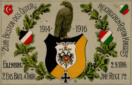 Regiment Eilenburg Rekr.-Dep. 2 Ers.-Butl. Inf.-Regt. 72, 1916 Rotes Kreuz I-II - Regimenten