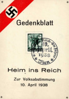 NS-GEDENKBLATT WK II - S-o WIEN 1938 I - Weltkrieg 1939-45