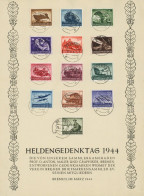 NS-GEDENKBLATT WK II - Sehr Großes Gedenkblatt HELDENGEDENKTAG 1944 O BREMEN 1944 Mit Entspr. Heldengedenktag Kpl. Marke - War 1939-45