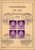 NS-GEDENKBLATT WK II - WEHRKAMPFTAGE Der SA 1942 S-o NÜRNBERG I - Weltkrieg 1939-45