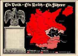 NS-LANDKARTE WK II - GROSS-DEUTSCHLAND 1938 I - Weltkrieg 1939-45