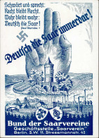 SAARABSTIMMUNG 1935 WK II - DEUTSCH Die SAAR IMMERDAR! Bund Der Sarrvereine Berlin S-o I - Oorlog 1939-45