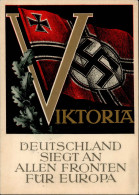 FAHNE/STANDARTE WK II - VIKTORIA SIEGT An Allen FRONTEN PH V. 2 S-o I - Oorlog 1939-45