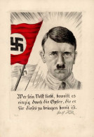 FLAGGEN/STANDARTEN WK II - Seltene Original-Radierung Nr. 764 HITLER Wer Sein Volk Liebt... I-II - War 1939-45