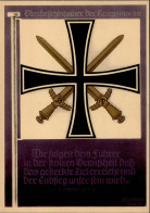 WK II Fahnen Und Standarten Karte Oberbefehlshaber Der Kriegsmarine Sign. Gottfried Klein I-II (RS Fleckig) - Oorlog 1939-45