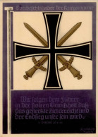 WK II Fahnen Und Standarten Karte Oberbefehlshaber Der Kriegsmarine Wehrmacht Sign. Gottfried Klein I-II (VS/RS Fleckig) - Oorlog 1939-45