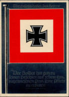 WK II Fahnen Und Standarten Karte Oberbefehlshaber Des Heeres Sign. Gottfried Klein Wehrmacht I-II (VS/RS Fleckig, Rands - Guerra 1939-45