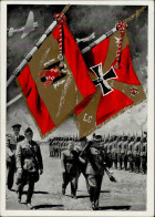 WK II Fahnen Und Standarten Karte Propaganda Militär Soldaten RS Sonderstempel Heimkehr Der Legion Condor 6. Juni 1939 I - Weltkrieg 1939-45