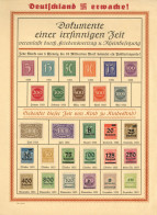 Propaganda WK II Deutschland Erwache" Dokumente Einer Irrsinnigen Zeit (Inflationsmarken 1922/23) Ungefaltet" - War 1939-45