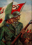 Propaganda WK II - ITALIEN DEUTSCH-ITALIENISCHE WAFFENBRÜDERSCHAFT 1941 Künstlerkarte Sign. Bartoli I-II - War 1939-45