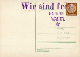 Propaganda WK II Sudetenland Befreiungsstempel Wachtl 1938 - Guerra 1939-45