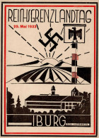 Propaganda WK II Iburg Reichsgrenzlandtag 25. Mai 1933 Erinnerungskarte I-II - War 1939-45