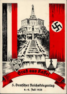 Propaganda WK II Kassel 5. Deutscher Reichskriegertag 1935 I-II (leicht Fleckig) - Guerra 1939-45