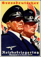 Propaganda WK II Kassel Künstlerkarte Sign. Hohlwein Großdeutscher Reichskriegertag 3.-5.Juni 1939 Mit Sonderstempel I- - Guerre 1939-45
