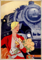 Propaganda WK II Künstlerkarte Sign. Deutschland Euer Reiseziel Nach Einem Plakat Der Reichsbahnzentrale I-II - Weltkrieg 1939-45
