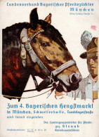 Propaganda WK II München  Zum 4. Bayrischem Hengstmarkt 9.02.-11.02.1938 Landpoststempel Rossendorf über Fürth I-II - Weltkrieg 1939-45