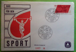 BERLIN 1980 Fuer Den Sport FDC Erstausgabetag HALTÉROPHILIE Yvert 583 , TB - Weightlifting