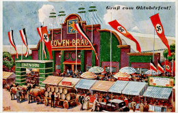 Propaganda WK II München Gruß Vom Oktoberfest Künstlerkarte Sign. I-II - Guerre 1939-45