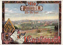 Propaganda WK II Plauen Sign.Winslöw Kreissängerfest 25.-28. Juni 1936 I-II - Weltkrieg 1939-45