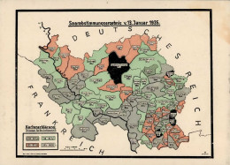 Propaganda WK II Saarabstimmung Vom 13. Januar 1935 I-II (fleckig) - Weltkrieg 1939-45