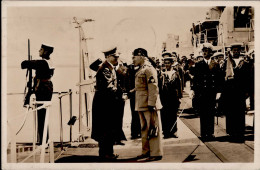 MUSSOLINI-HITLER WK II - PH It.19 Auf Panzerschiff CAVOUR S-o 1938 I-II - Characters