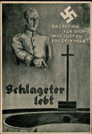 ALBERT LEO SCHLAGETER WK II - DÜSSELDORF SCHLAGETER LEBT! Erinnerung An Seine Erschießung 26.Mai 1923 Sign. Künstlerkart - Personaggi