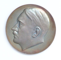 Hitler Große Gedenk Medaille (Silber 835er, 87g.) Zum 50. Geburtstag 60mm Durchm. - Personaggi