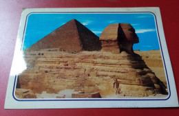 EGYPT - GIZA - THE GREAT SPHINX WITH THE CHEOPS' PYRAMID - 2003 Sent To France. - Gizeh
