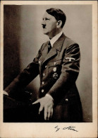 Hitler Portrait Mit Gedruckter Unterschrift I-II - Personnages
