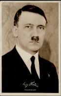 Hitler Portrait Mit Gedruckter Unterschrift I-II (Ecken Bestossen) - Personaggi