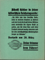 Hitler Propaganda-Flugblatt Zur Reichtagswahl 1936 (keine AK) - Personaggi