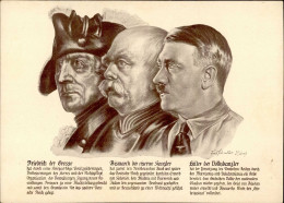 Hitler Bismarck Friedrich Der Große Sign. Schuller, Fred I-II - Characters