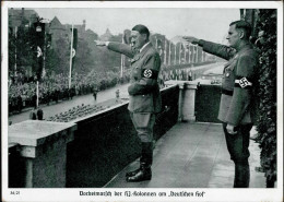 Hitler Mit Baldur Von Schirach Am Reichsparteitag Nürnberg 1936 I-II (Ecken Bestossen) - Personen