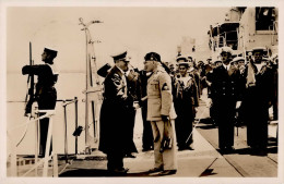 Hitler Mit Mussolini Auf Dem Panzerschiff Lavour In Neapel PH It.19 I-II - Characters