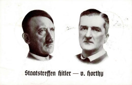 Hitler Staatstreffen Mit Reichsverweser Von Horthy 1938 Mit So-Stempel I-II - Personen