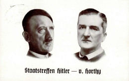 Hitler Und Reichsverweser Von Horthy Mit So-Stempel 1938 I-II - Personaggi