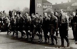 HITLER WK II - Foto-Ak Marsch Zum 9.November 1936 In München Mit Hitler Göring U.a. I - Personnages